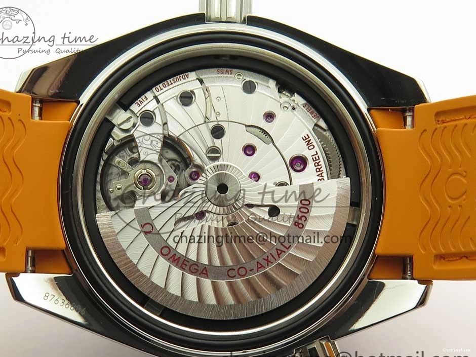 0317 Planet Ocean Professional Orange Bezel 42mm 1:1 VSF Best Edition on Orange Rubber Strap A8500 Super Clone Original 7947